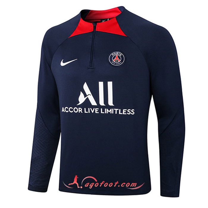 Sweatshirt Training PSG Bleu Marin/Rouge 2022/2023