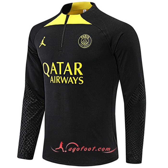 Sweatshirt Training Jordan PSG Noir/Jaune 2022/2023