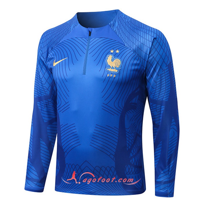 Sweatshirt Training France Pattern Bleu 2022/2023