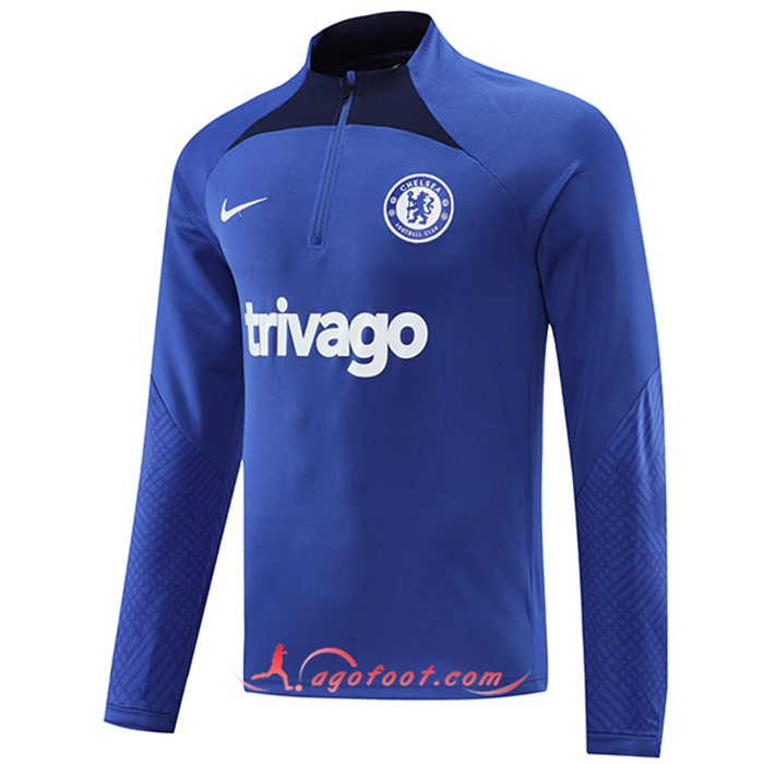Sweatshirt Training FC Chelsea Bleu/Noir 2022/2023