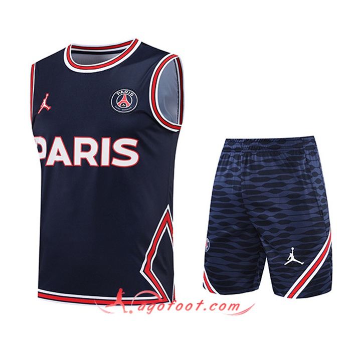 Ensemble Training Debardeur + Shorts Jondan PSG Bleu Marin 2022/2023