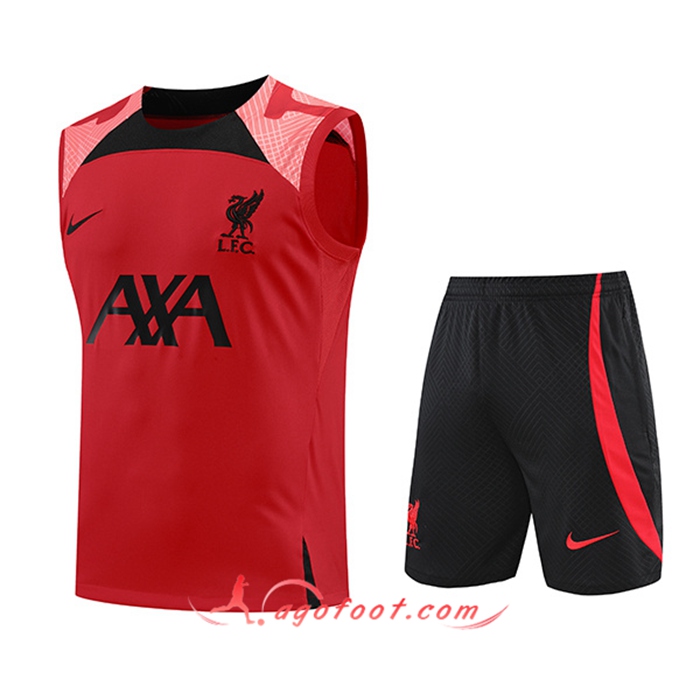 Ensemble Training Debardeur + Shorts FC Liverpool Rouge/Noir 2022/2023