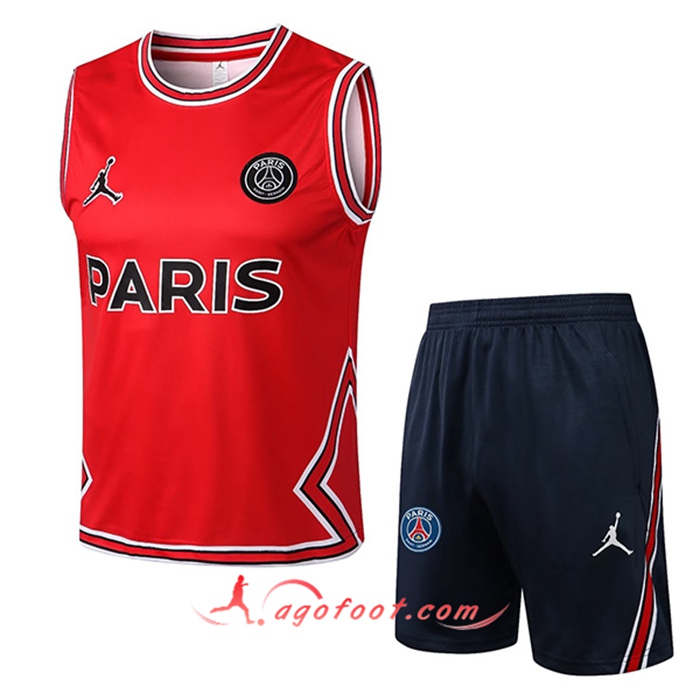 Ensemble Training Debardeur + Shorts Jondan PSG Rouge 2022/2023