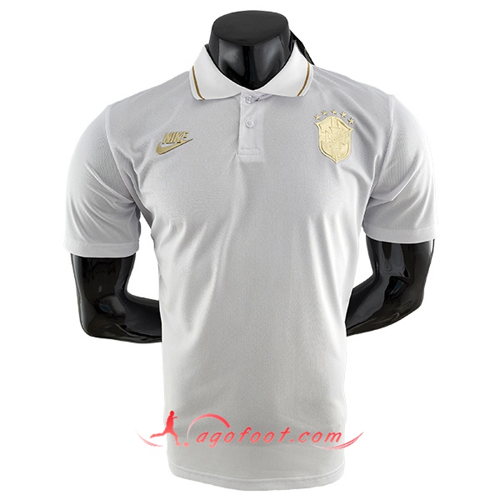Polo Foot Bresil Blanc 2022/2023