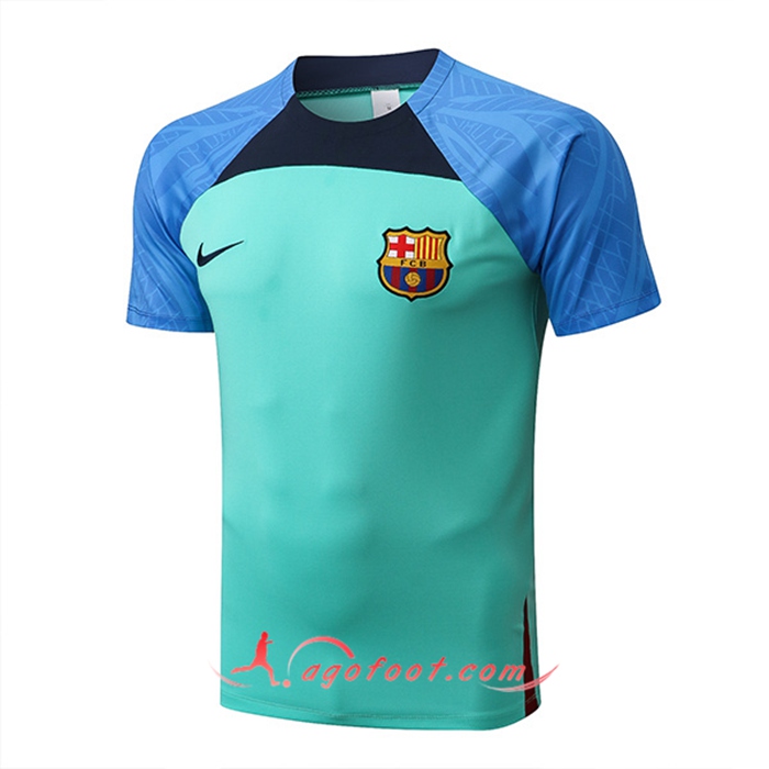 Training T-Shirts FC Barcelone Bleu/Vert 2022/2023
