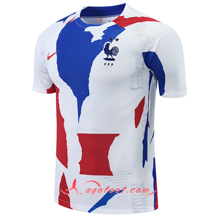 Training T-Shirts France Rouge/Noir/Blanc 2022/2023
