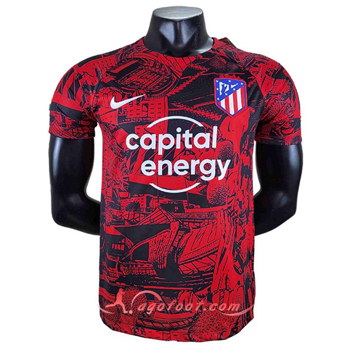 Training T-Shirts Atletico Madrid Rouge/Noir 2022/2023