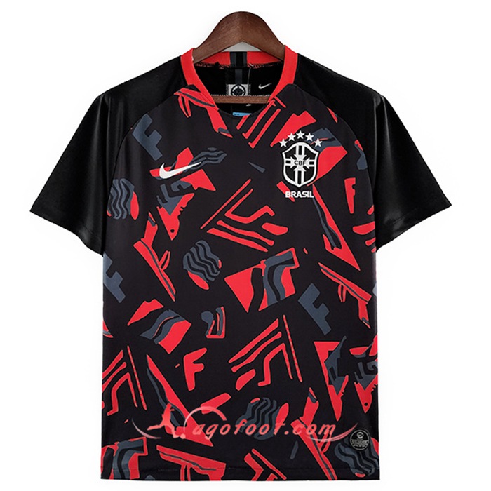 Training T-Shirts Bresil Rouge/Noir 2022/2023
