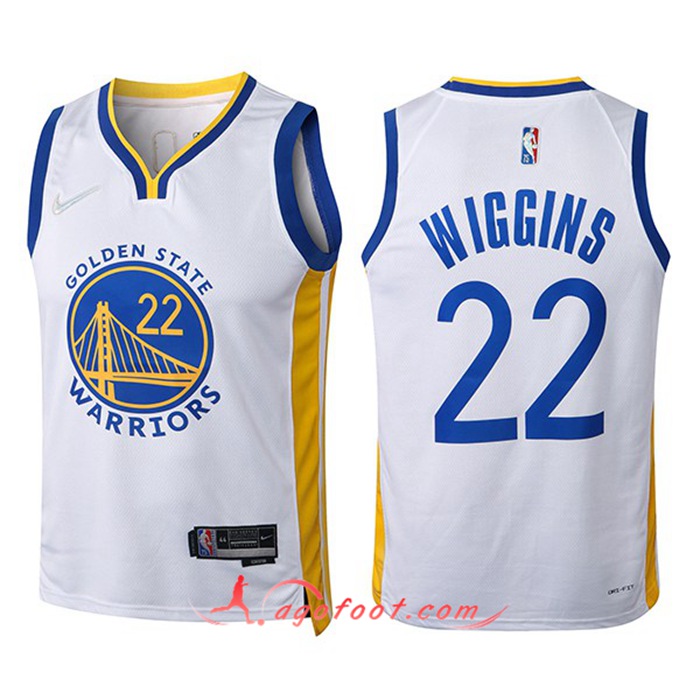 Maillot Golden State Warriors (WIGGINS #22) Blanc