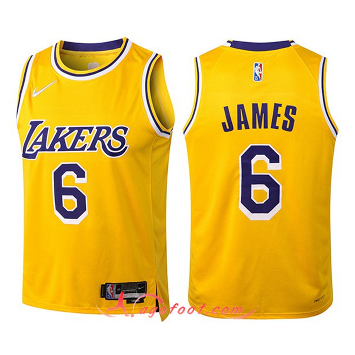 Maillot Los Angeles Lakers (JAMES #6) Jaune