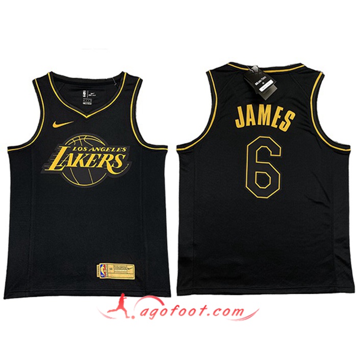 Faux Maillot Los Angeles Lakers JAMES 6 Noir