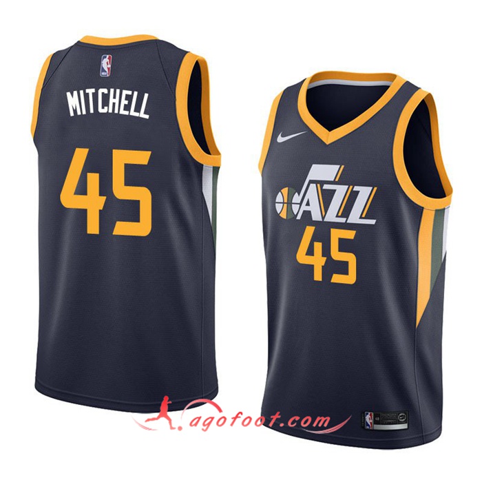 Maillot Utah Jazz (MITCHELL #45) Noir