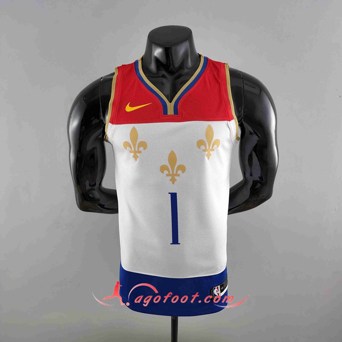 Maillot New Orleans Pelicans (WLLIAMSIN #1) 2020 Rouge/Blanc/Bleu Urban Edition