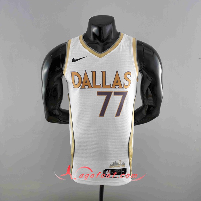 Maillot Dallas Mavericks (DONCIC #77) 2020 Blanc City Edition