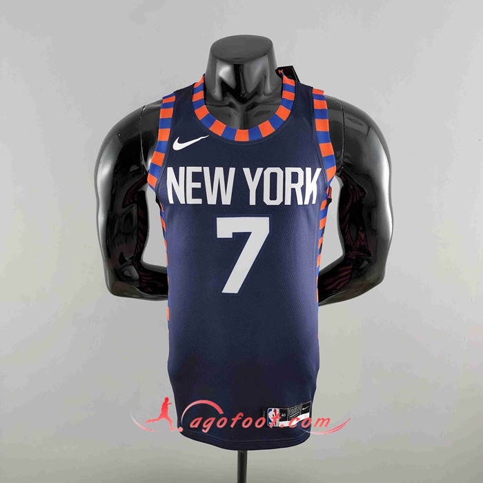 Maillot New York Knicks (ANTHONY #7) Bleu Foncé Striped