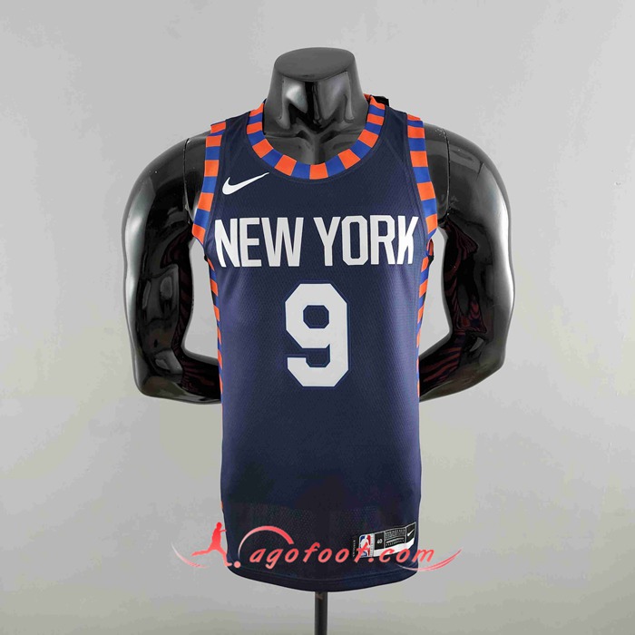 Maillot New York Knicks (BARRETT #9) Bleu Foncé Striped