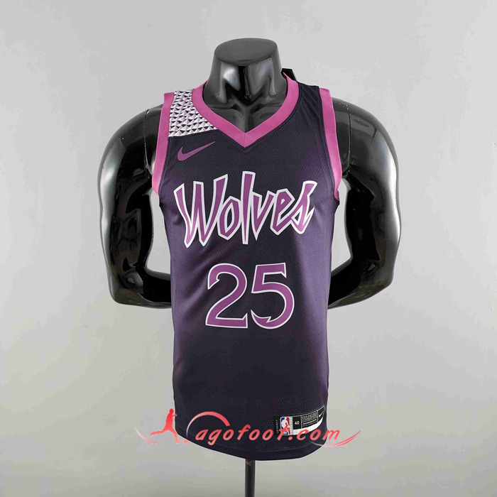 Maillot Minnesota Timberwolves (ROSE #25) Noir/Pourpre