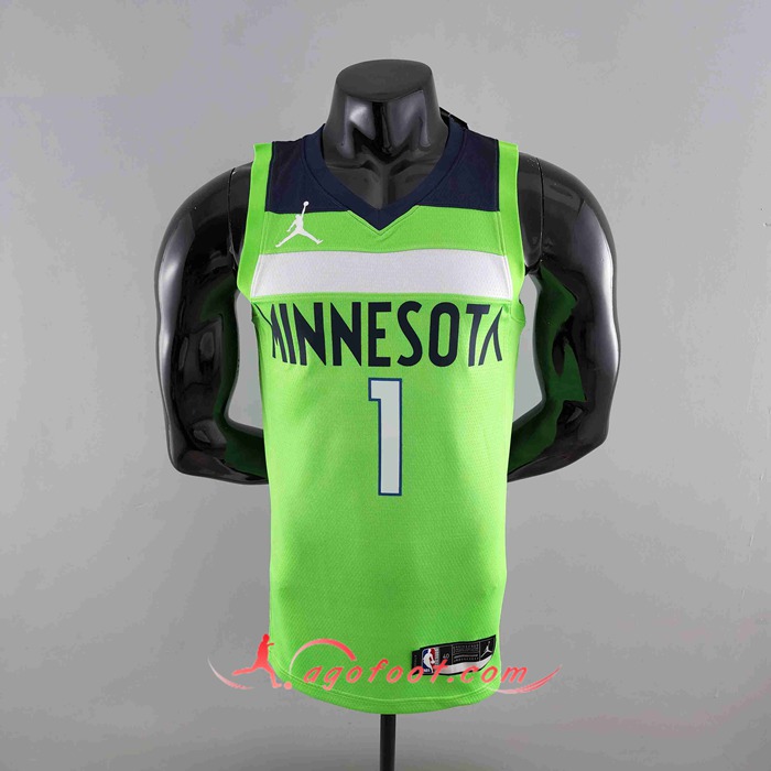 Maillot Minnesota Timberwolves (EDWARDS #1) Vert Air Jordan