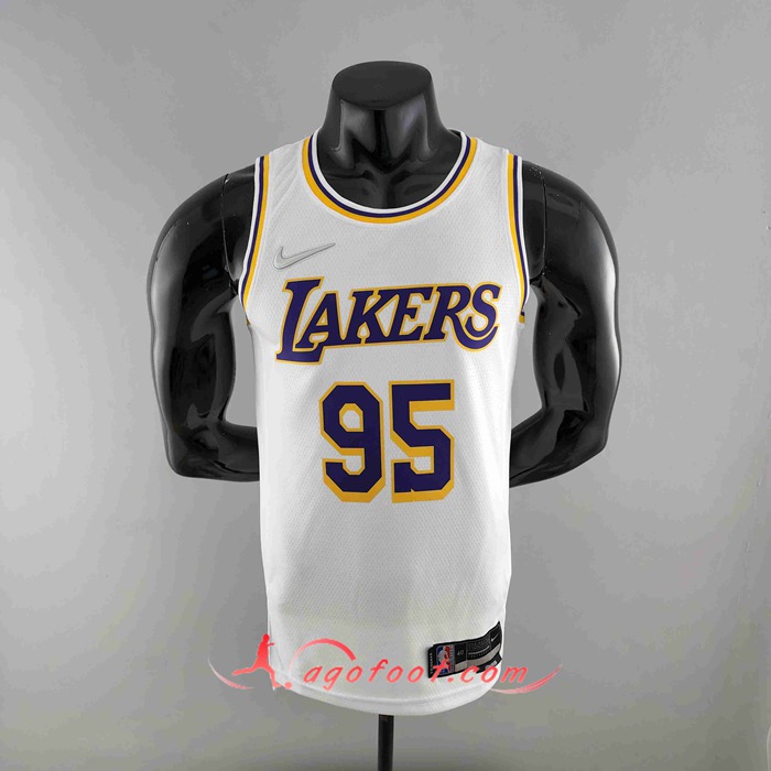 Maillot Los Angeles Lakers (TOSCANO #95) Blanc 75th Anniversary