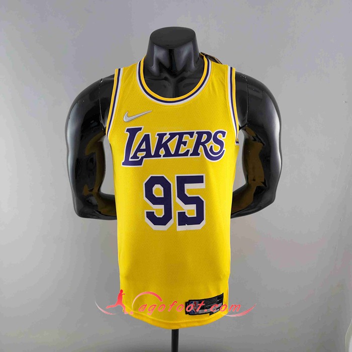 Maillot Los Angeles Lakers (TOSCANO #95) Jaune 75th Anniversary