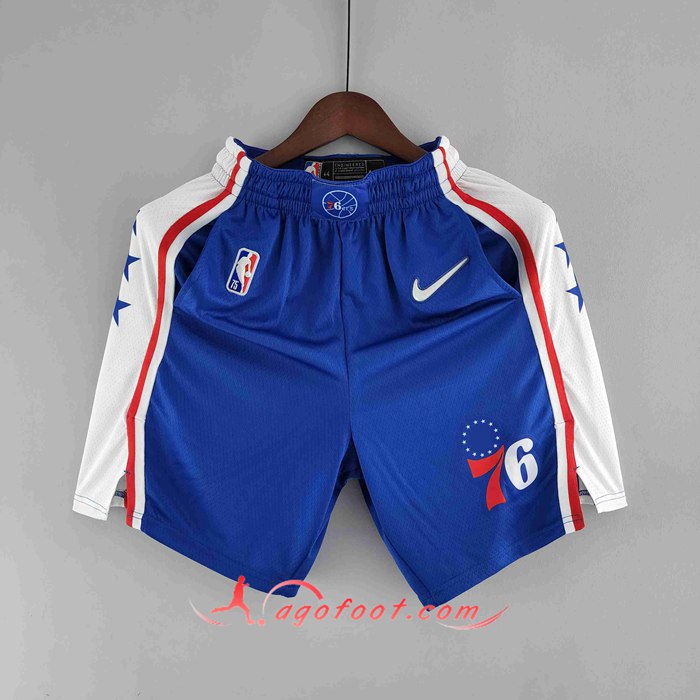 Shorts NBA Philadelphia 76ers Bleu/Blanc 75th Anniversary