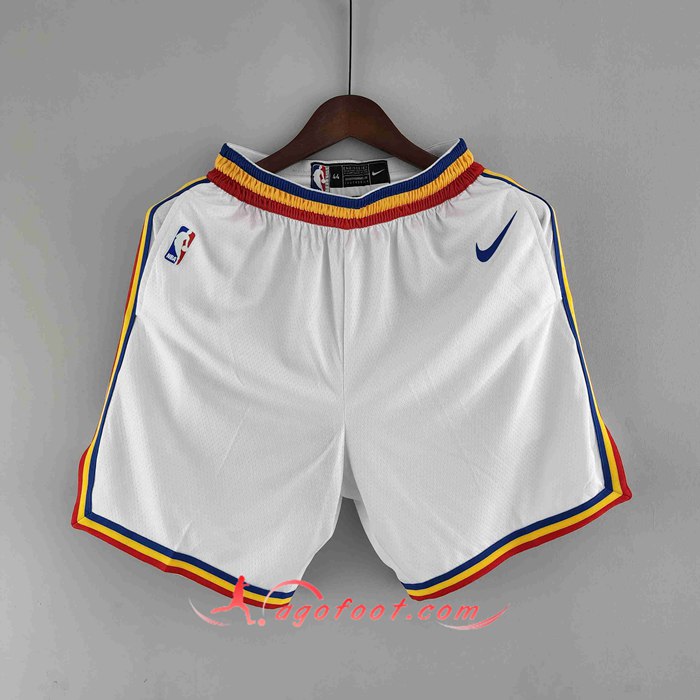Shorts NBA Golden State Warriors Blanc