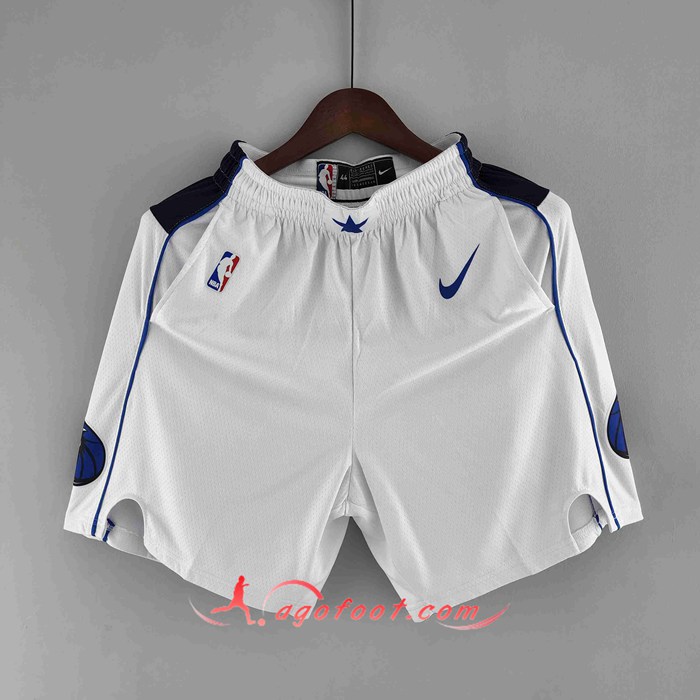 Shorts NBA Dallas Mavericks Blanc