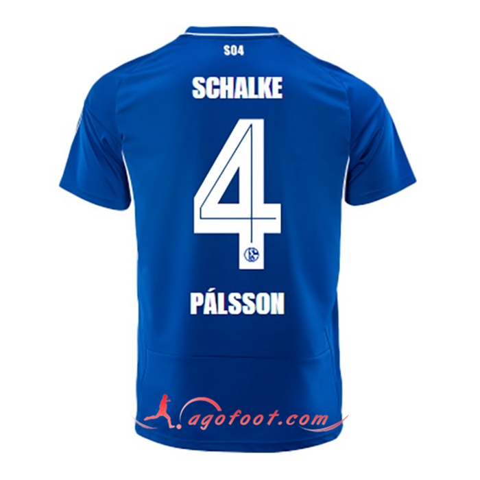 Maillot de Foot Schalke 04 (PÁLSSON #4) 2022/23 Domicile