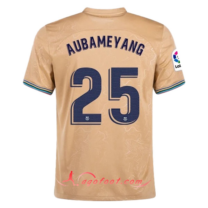 Maillot de Foot FC Barcelone (AUBAMEYANG #25) 2022/23 Exterieur