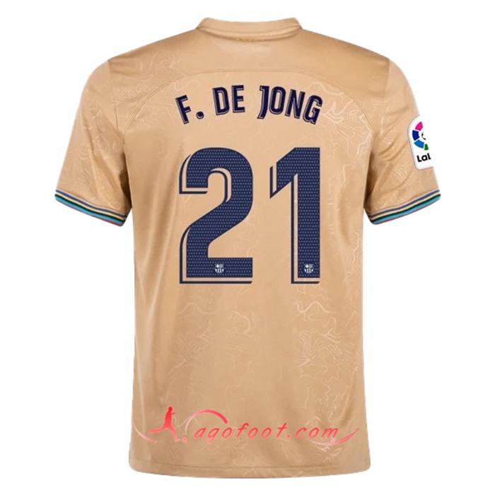 Maillot de Foot FC Barcelone (F.DE JONG #21) 2022/23 Exterieur