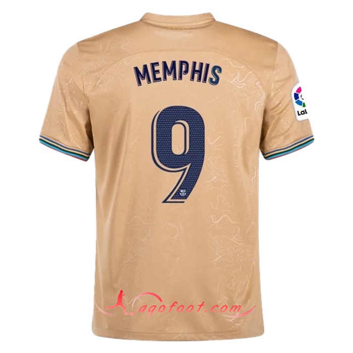 Maillot de Foot FC Barcelone (MEMPHIS #9) 2022/23 Exterieur