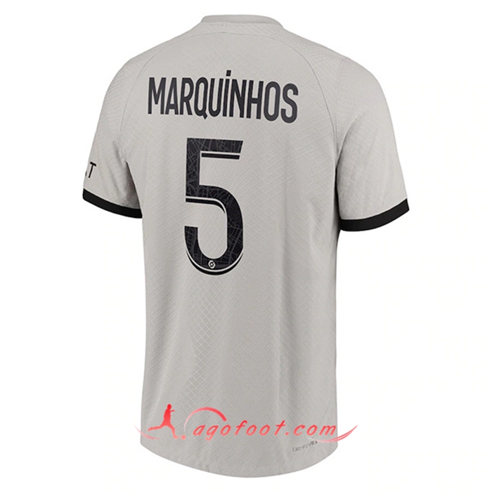 Maillot de Foot PSG (MARQUINHOS #5) 2022/23 Exterieur