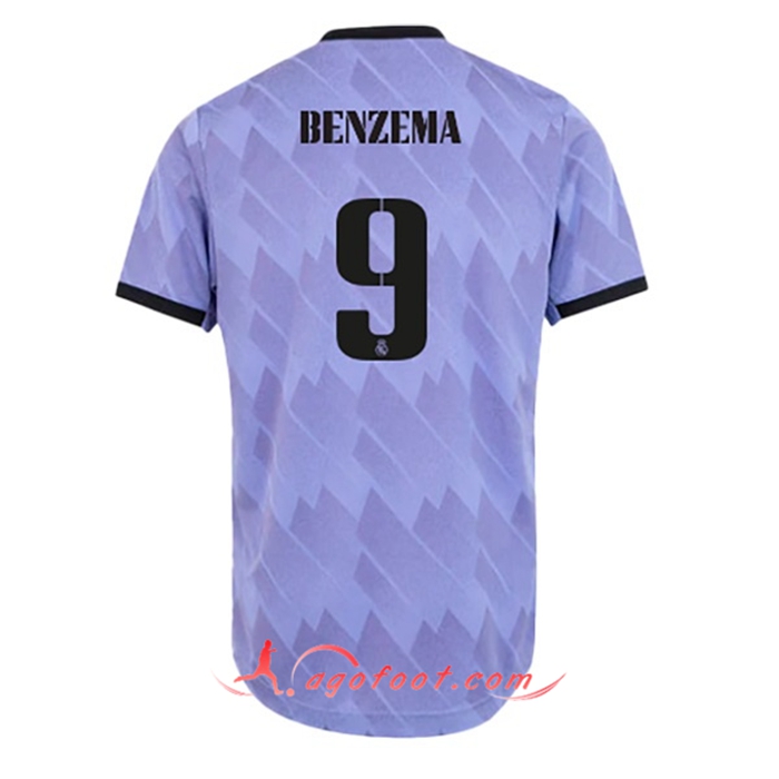 Maillot de Foot Real Madrid (BENZEMA #9) 2022/23 Exterieur