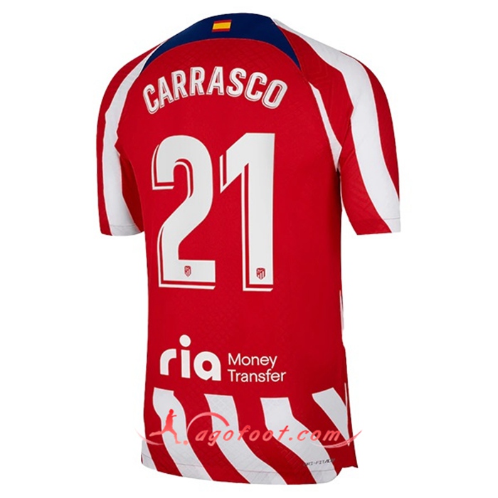 Maillot de Foot Atletico Madrid (CARRASCO #21) 2022/23 Domicile