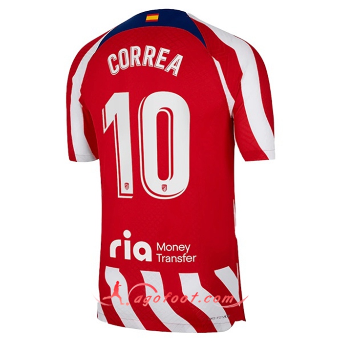 Maillot de Foot Atletico Madrid (CORREA #10) 2022/23 Domicile