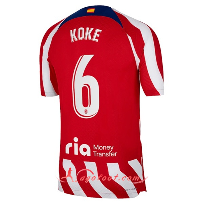 Maillot de Foot Atletico Madrid (KOKE #6) 2022/23 Domicile