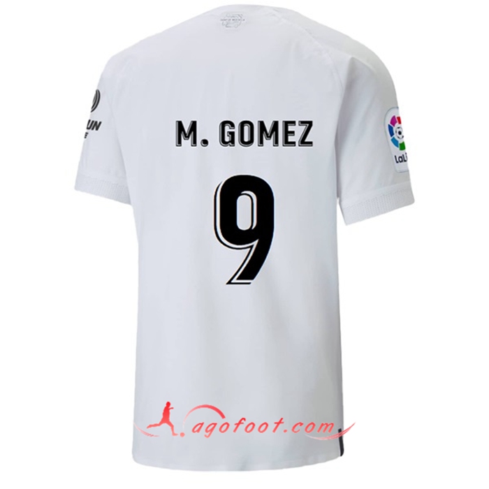 Maillot de Foot Valencia (M. GÓMEZ #9) 2022/23 Domicile