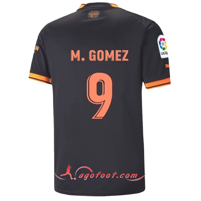 Maillot de Foot Valencia (M. GÓMEZ #9) 2022/23 Exterieur