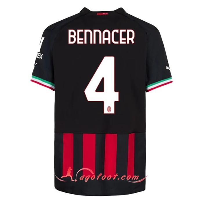 Maillot de Foot Milan AC (BENNACER #4) 2022/23 Domicile