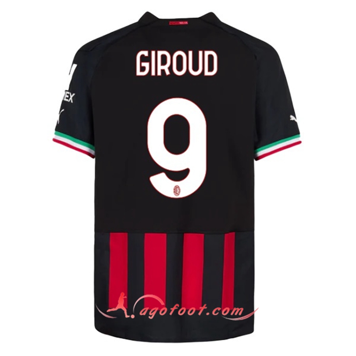 Maillot de Foot Milan AC (GIROUD #9) 2022/23 Domicile