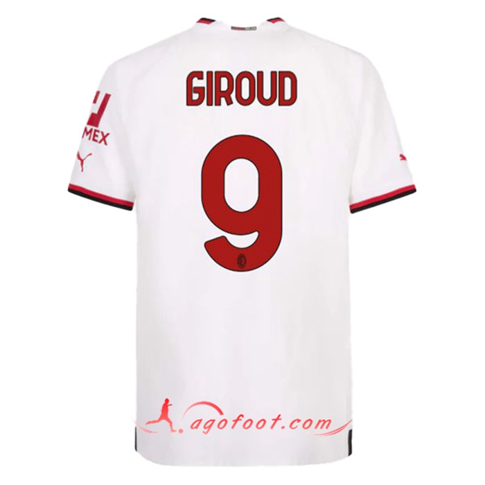 Maillot de Foot Milan AC (GIROUD #9) 2022/23 Exterieur