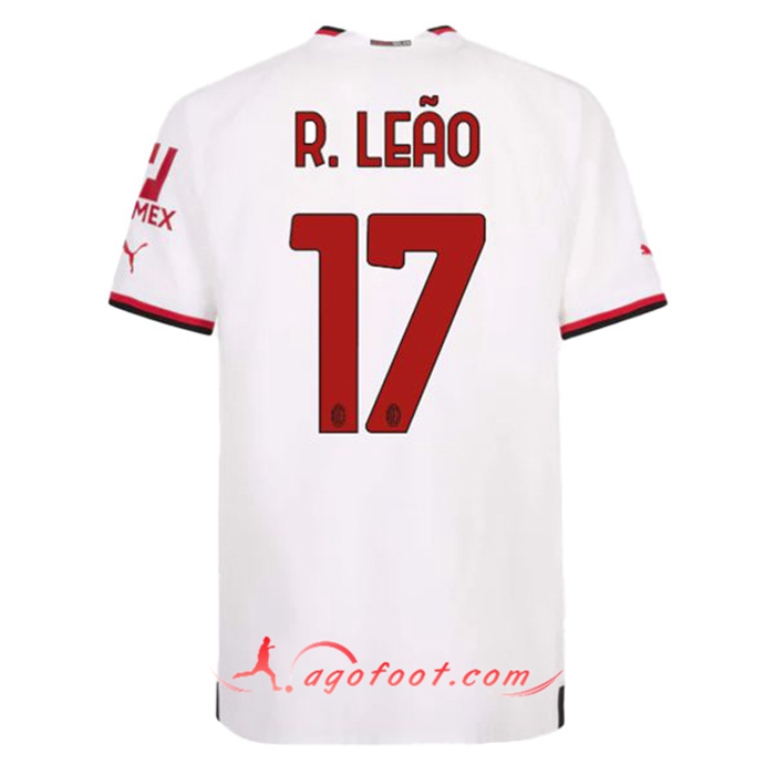 Maillot de Foot Milan AC (R. LEÃO #17) 2022/23 Exterieur