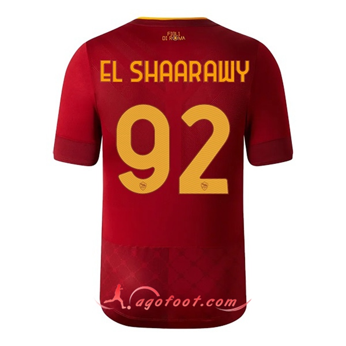 Maillot de Foot As Rome (EL SHAARAWY #92) 2022/23 Domicile