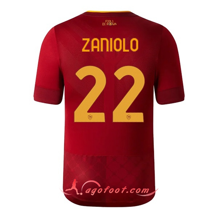 Maillot de Foot As Rome (ZANIOLO #22) 2022/23 Domicile