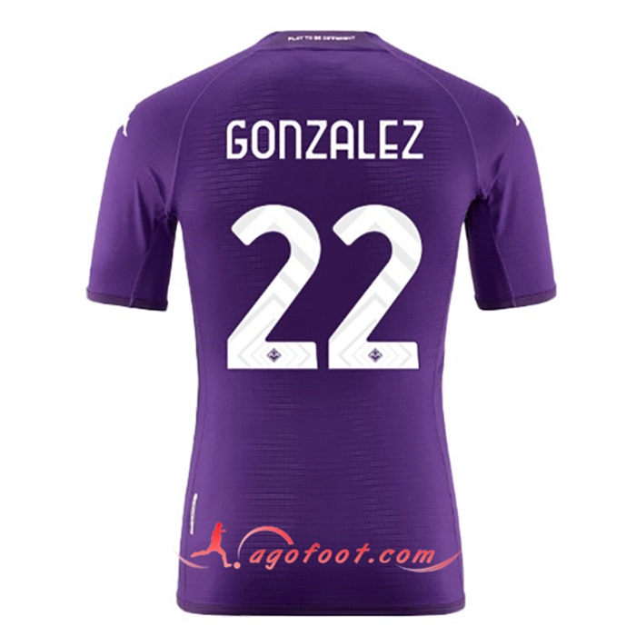 Maillot de Foot ACF Fiorentina (GONZALEZ #22) 2022/23 Domicile