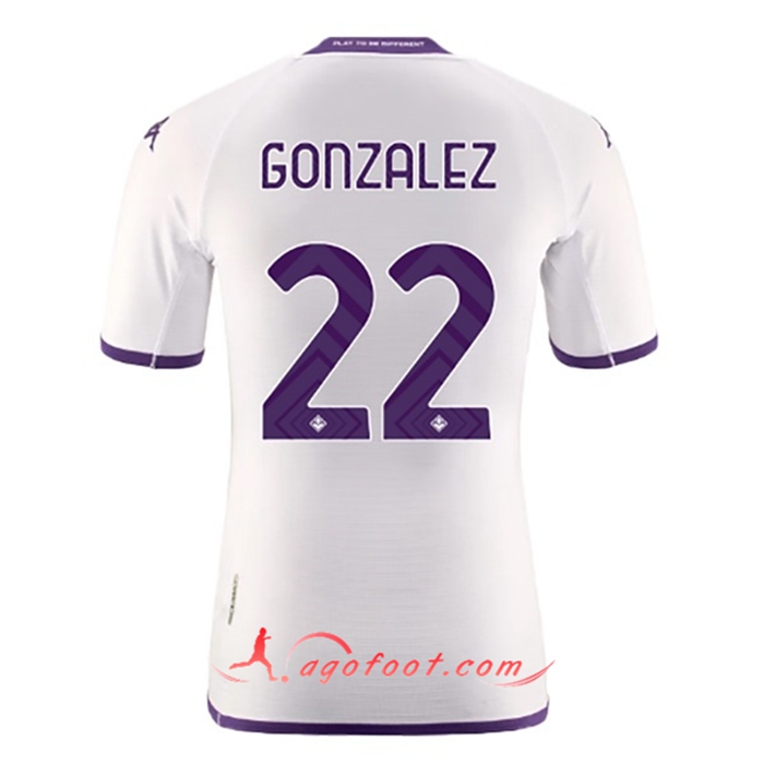 Maillot de Foot ACF Fiorentina (GONZALEZ #22) 2022/23 Exterieur