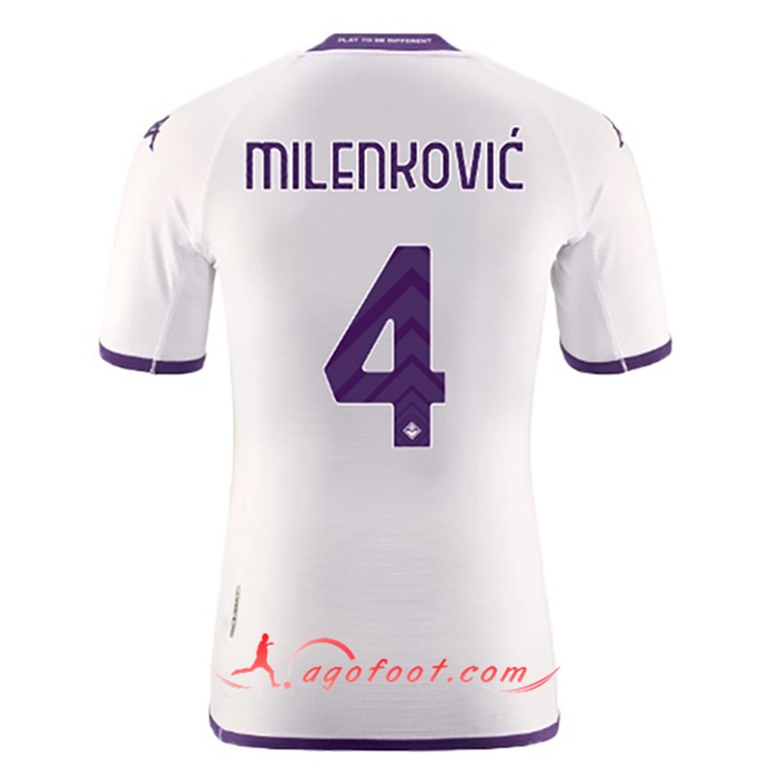 Maillot de Foot ACF Fiorentina (MILENKOVIĆ #4) 2022/23 Exterieur