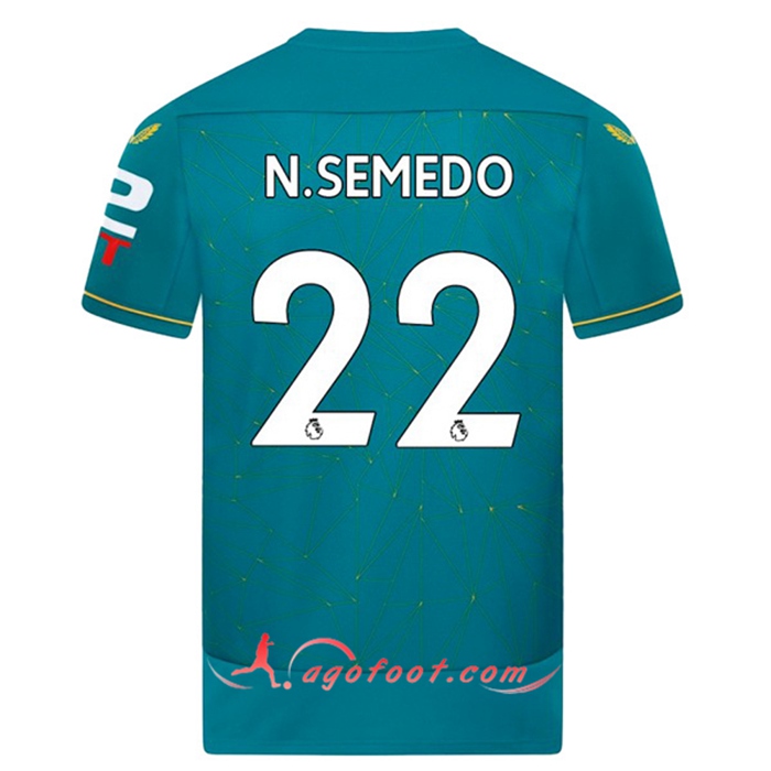 Maillot de Foot Wolves (N.SEMEDO #22) 2022/23 Exterieur