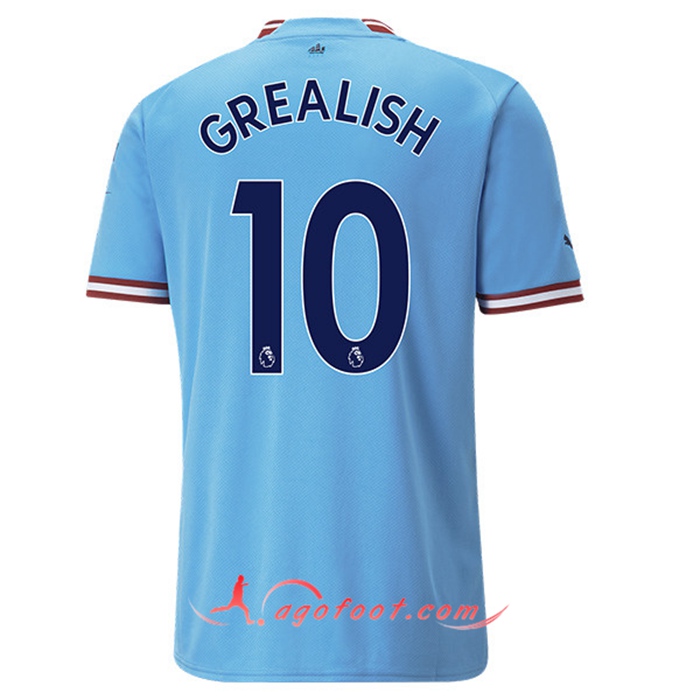 Maillot de Foot Manchester City (GREALISH #10) 2022/23 Domicile