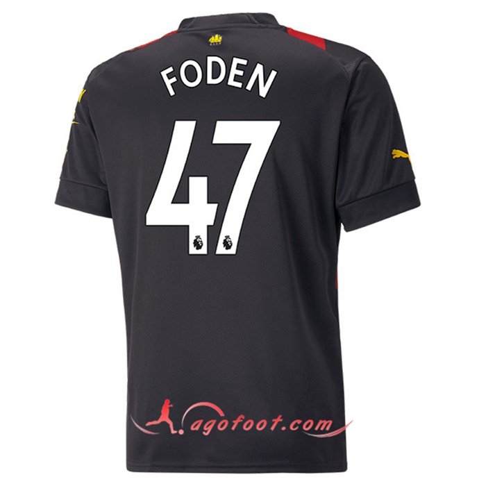 Maillot de Foot Manchester City (FODEN #47) 2022/23 Exterieur